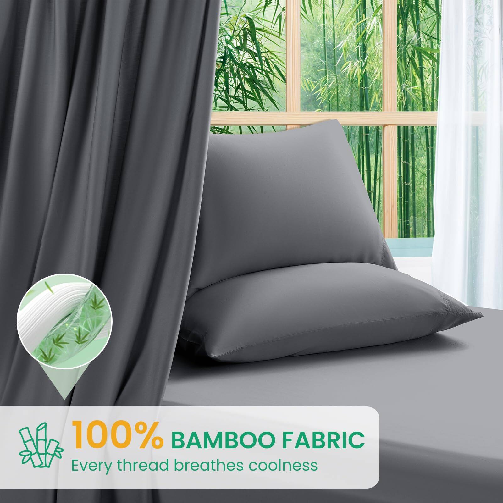 100% BAMBOO FABRIC  
Every thread breathes coolness