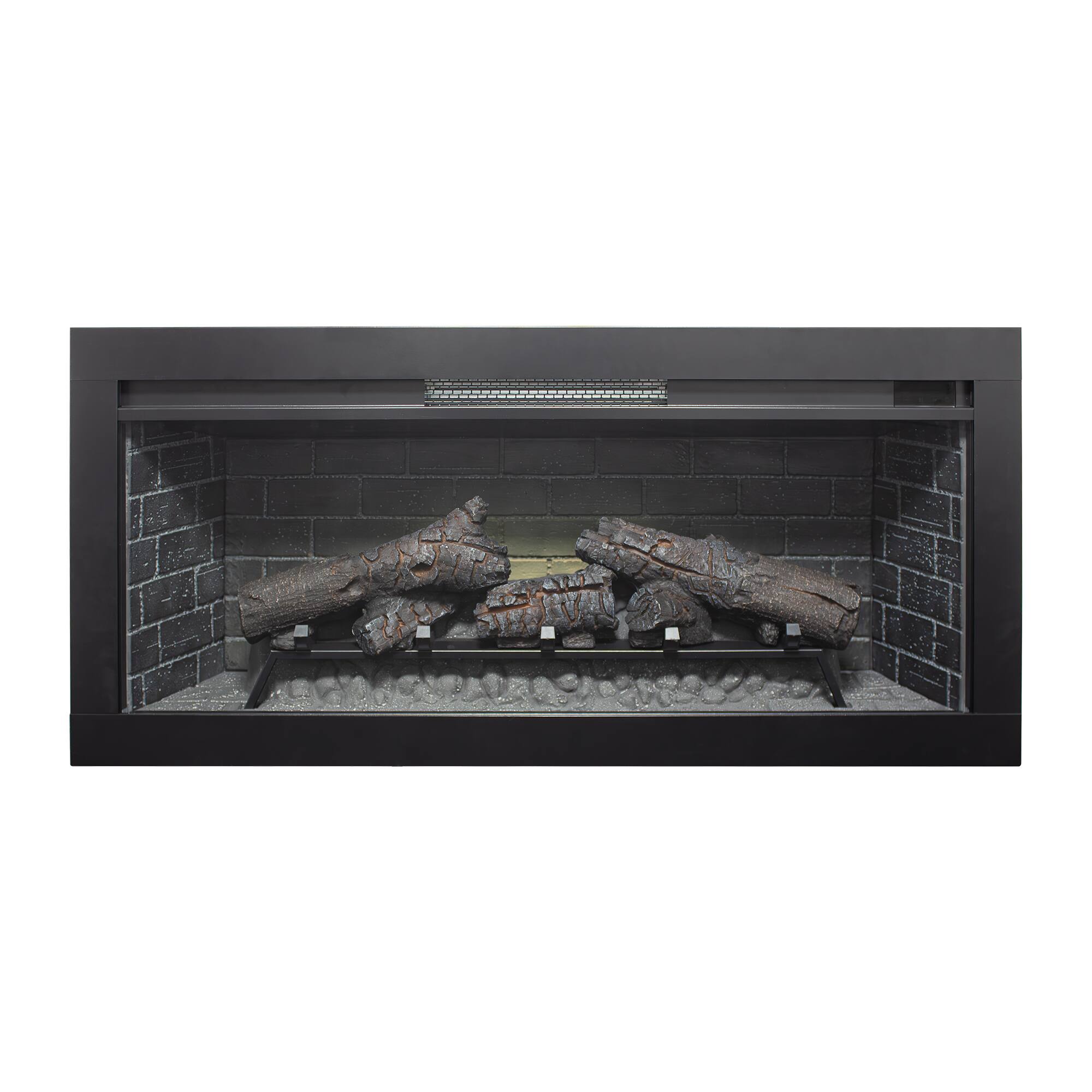 Back. Mondawe - 36" Infrared Electric Fireplace Insert w/ Removable Trim, Touch Panel, CSA/UL Certified, 5018 BTU - Black.