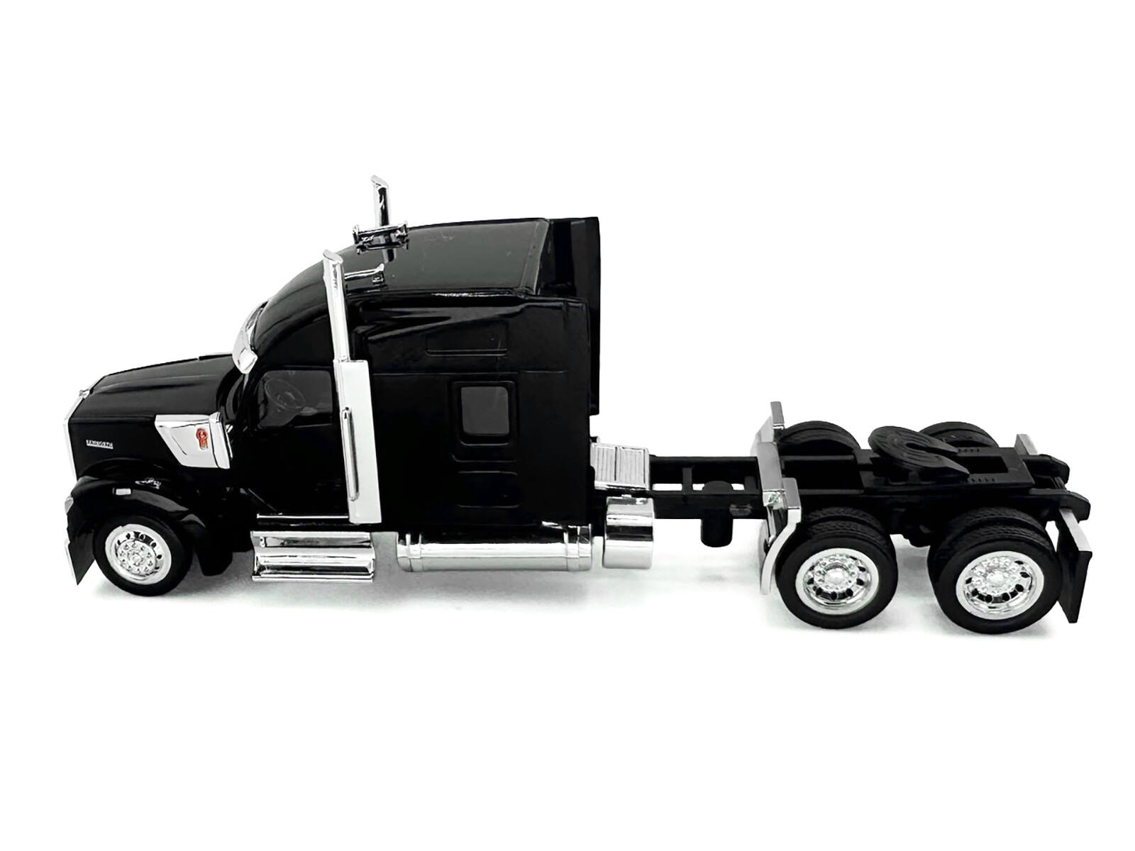 Alt View 3. HO Logistics Replicas - Kenworth W990 with Stand Up Sleeper Cab Black 1/87 (HO) Scale Plastic Model Car by HO Logistics.