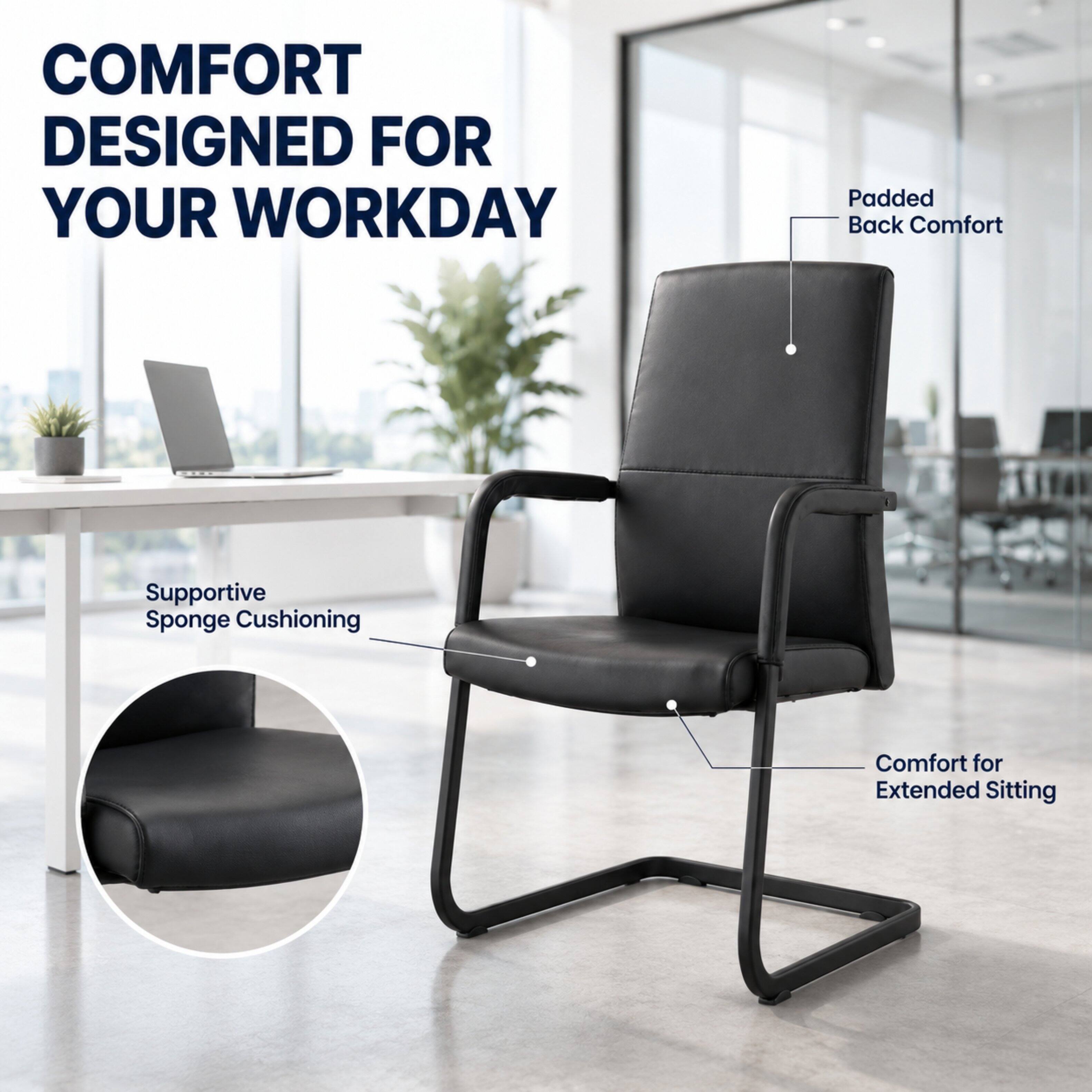 COMFORT DESIGNED FOR YOUR WORKDAY

- Padded Back Comfort
- Supportive Sponge Cushioning
- Comfort for Extended Sitting