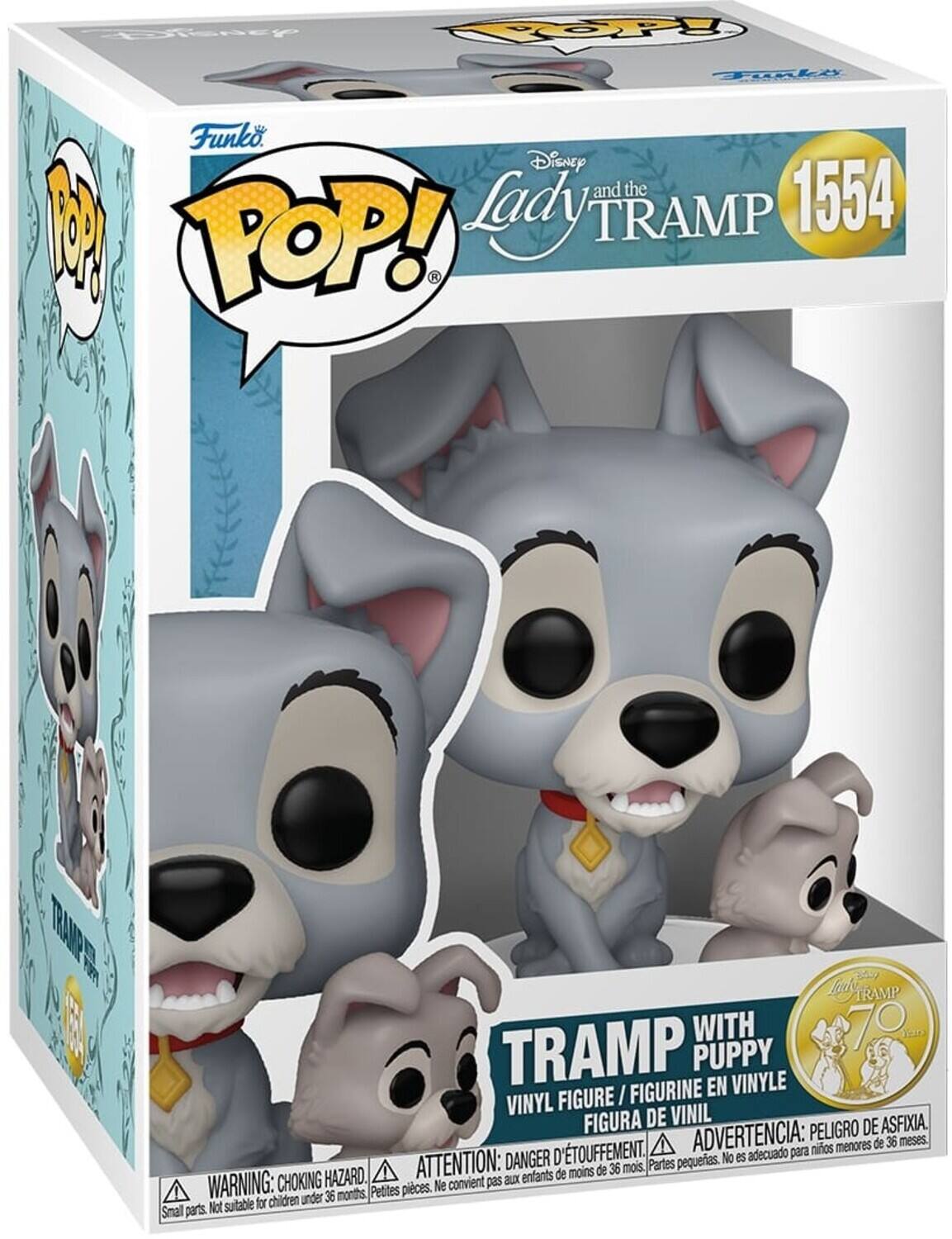Eoleney POP! Funko Disney and the 1554 POP! Lady LaaYTRAMP F Lado TRAMP WITH 70 TUT TRAMP PUPPY EN VINYLE VINYL FIGURE / FIGURINE FIGURA DE VINIL DE ASFIXIA, ADVERTENCIA: PELIGRO D'ETOFFEMENT. ATTENTION: DANGER D'ÉTOFFEMENT. WARNING: CHOKING HAZARD. pequeñas piezas. No es adecuado para niños menores de 36 meses. Partes pequeñas. Not suitable for children under 36 months.
