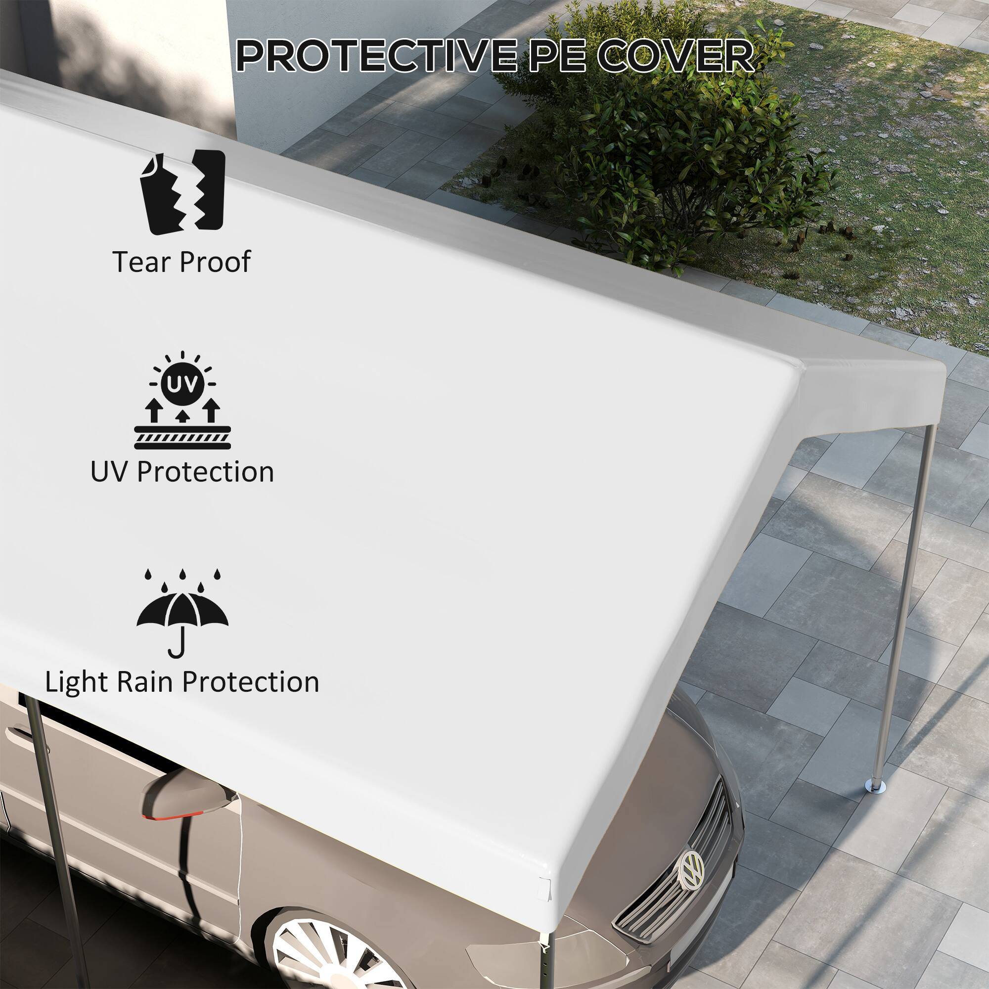 PROTECTIVE PE COVER

- Tear Proof
- UV Protection
- Light Rain Protection