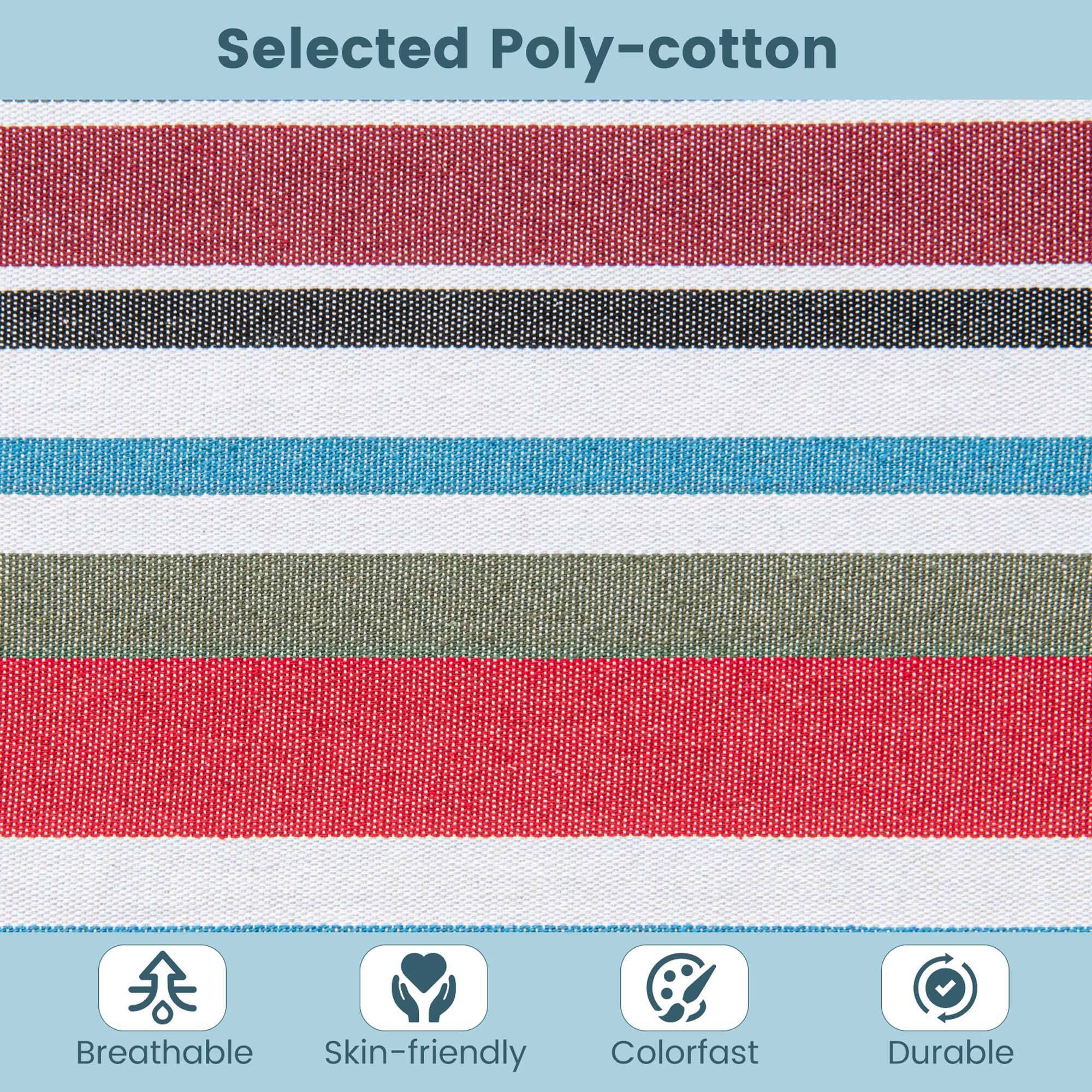 Selected Poly-cotton

- Breathable
- Skin-friendly
- Colorfast
- Durable