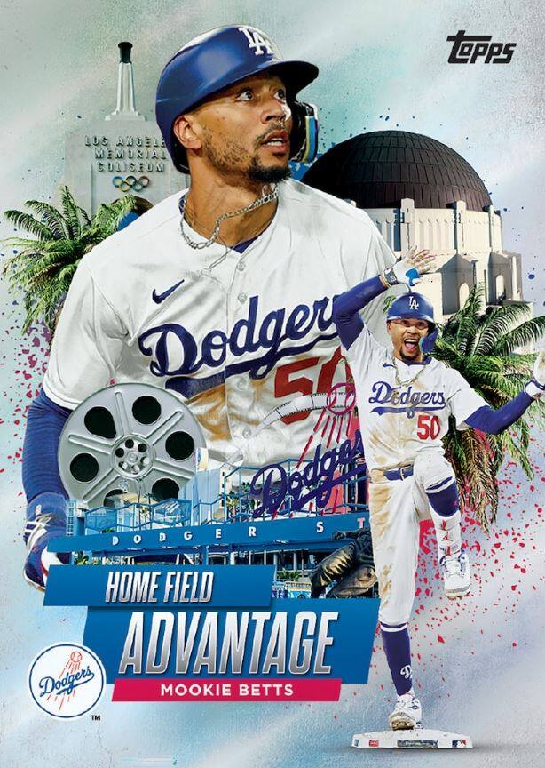 A top Los Angeles Memorial Coliseum LA Dodger 50 Dodgers 50 Dodger S T DODGER G E R D D HOME FIELD ADVANTAGE Dodgers MOOKIE BETTS