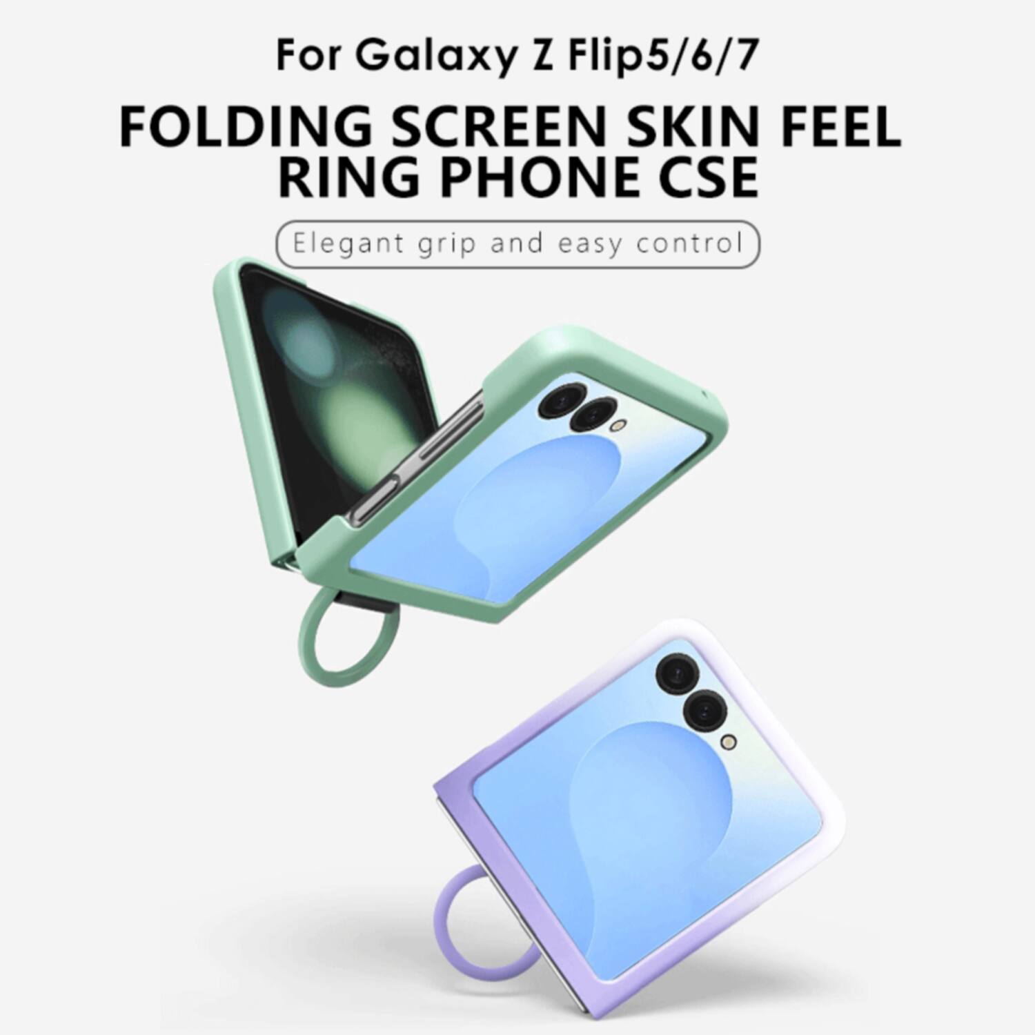 For Galaxy Z Flip5/6/7  
FOLDING SCREEN SKIN FEEL RING PHONE CSE  
Elegant grip and easy control