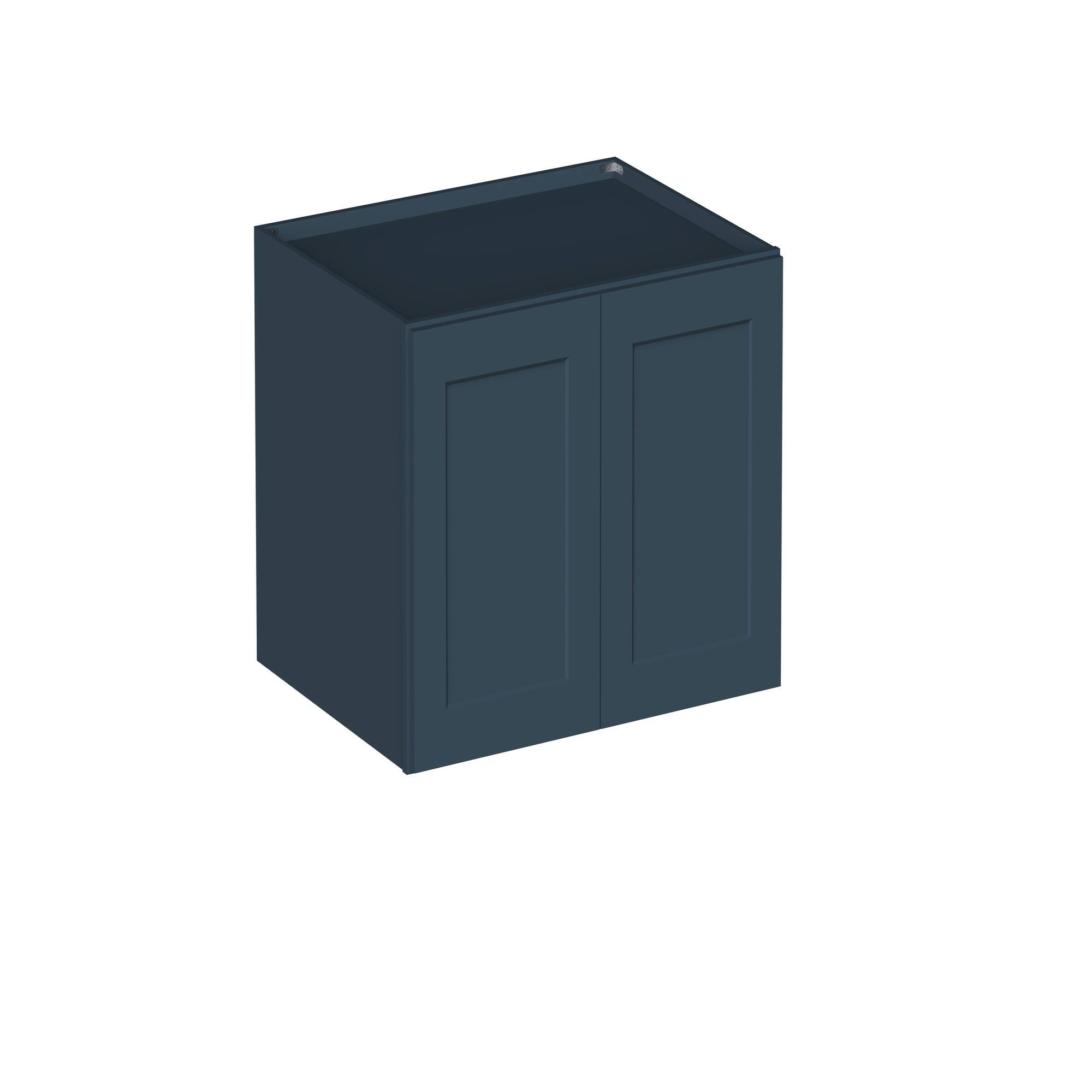 Angle. Boyel Living - 36-in W x 24-in H x 27-in D Shaker RTA Kitchen Deep Wall Cabinet with Soft-Close - Charcoal Blue.