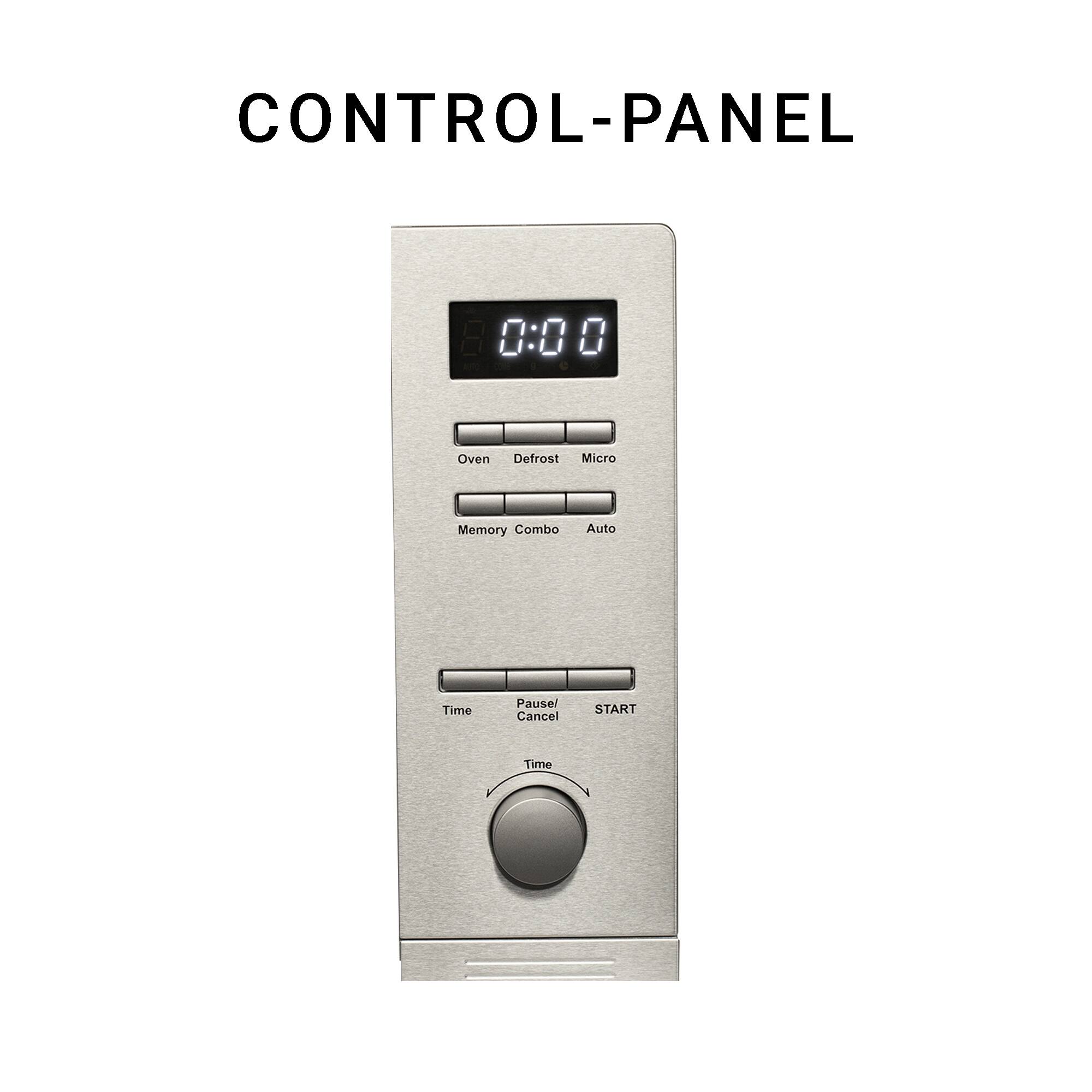 CONTROL-PANEL

0:00

Oven Defrost Micro  
Memory Combo Auto  
Time Pause Cancel START