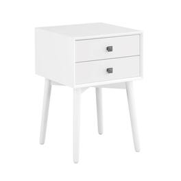 Furniture of America - Alto Mid-Century Wood 2-Drawer Side Table - White