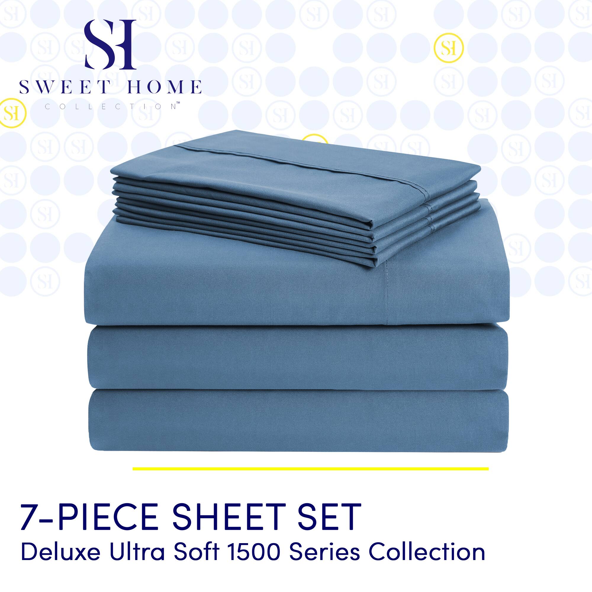 SI  
SWEET HOME  
COLLECTION™  

7-PIECE SHEET SET  
Deluxe Ultra Soft 1500 Series Collection