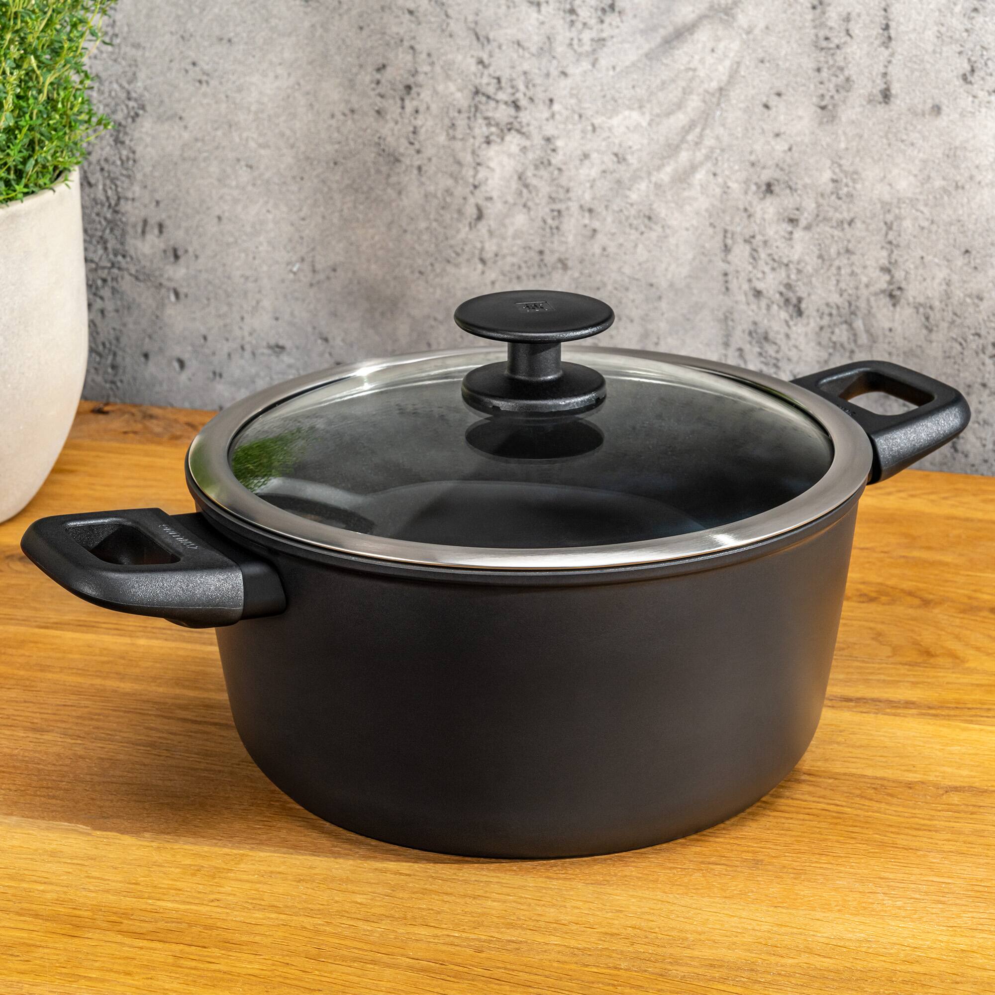 Alt View 1. ZWILLING - ZWILLING Madura Plus Forged 5-qt Aluminum Nonstick Dutch Oven with Lid - Black.