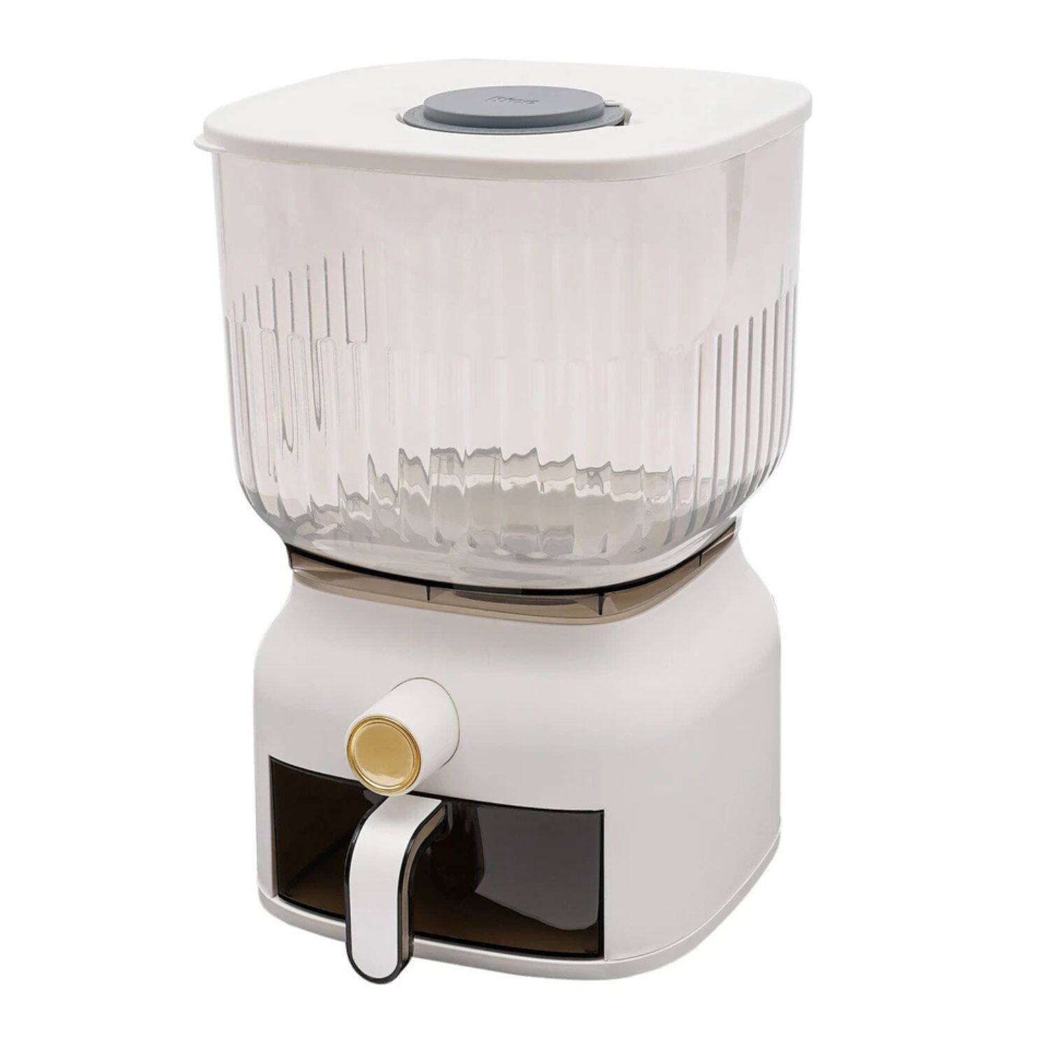 Angle. Home Collection - 22 lbs Rice Dispenser Grain Storage Container Kitchen Organizer with Measuring Cup.