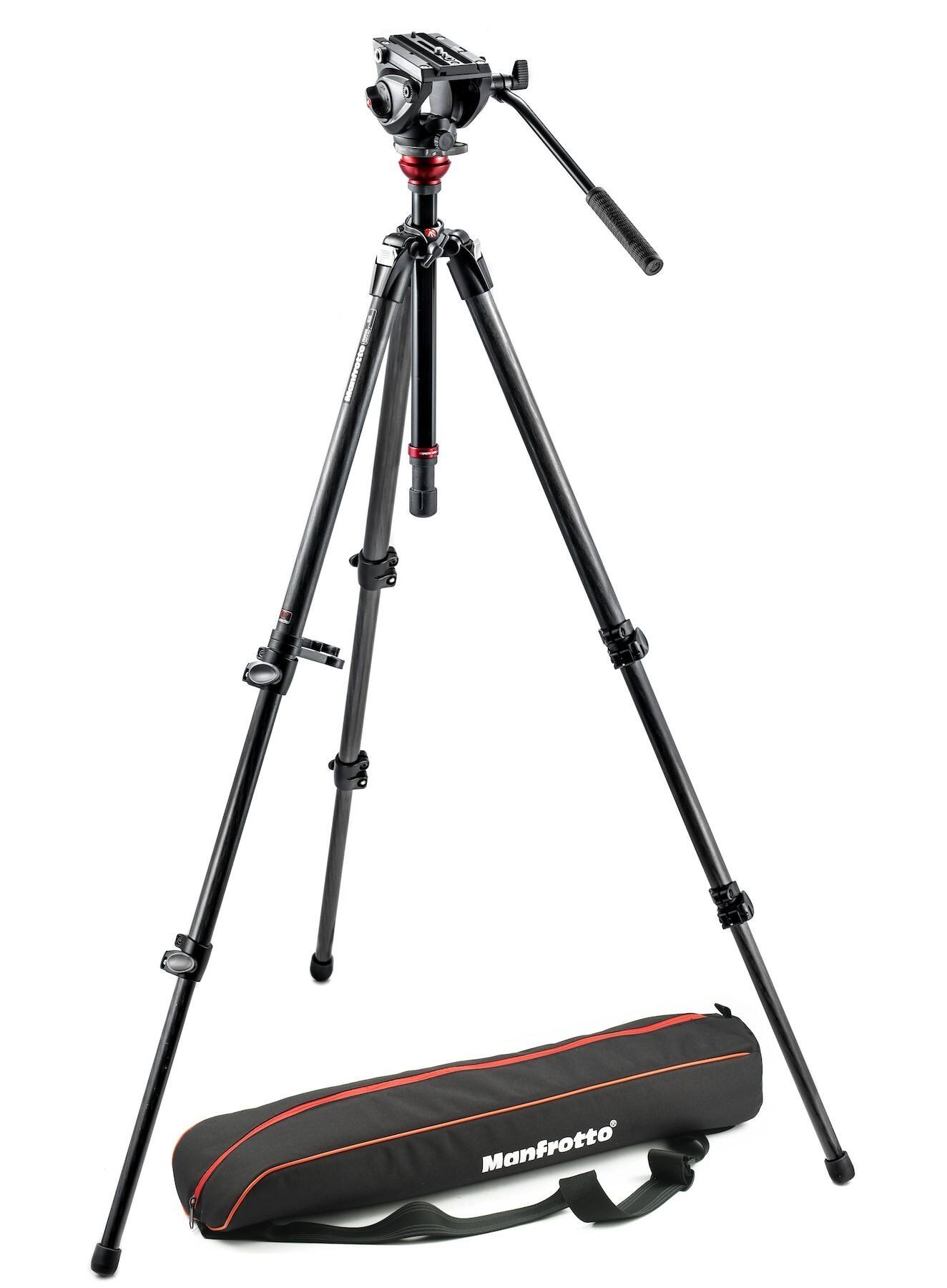Angle. Manfrotto - Manfrotto MVH-500AH Fluid Head with 755CX3 MagFibre Tripod.