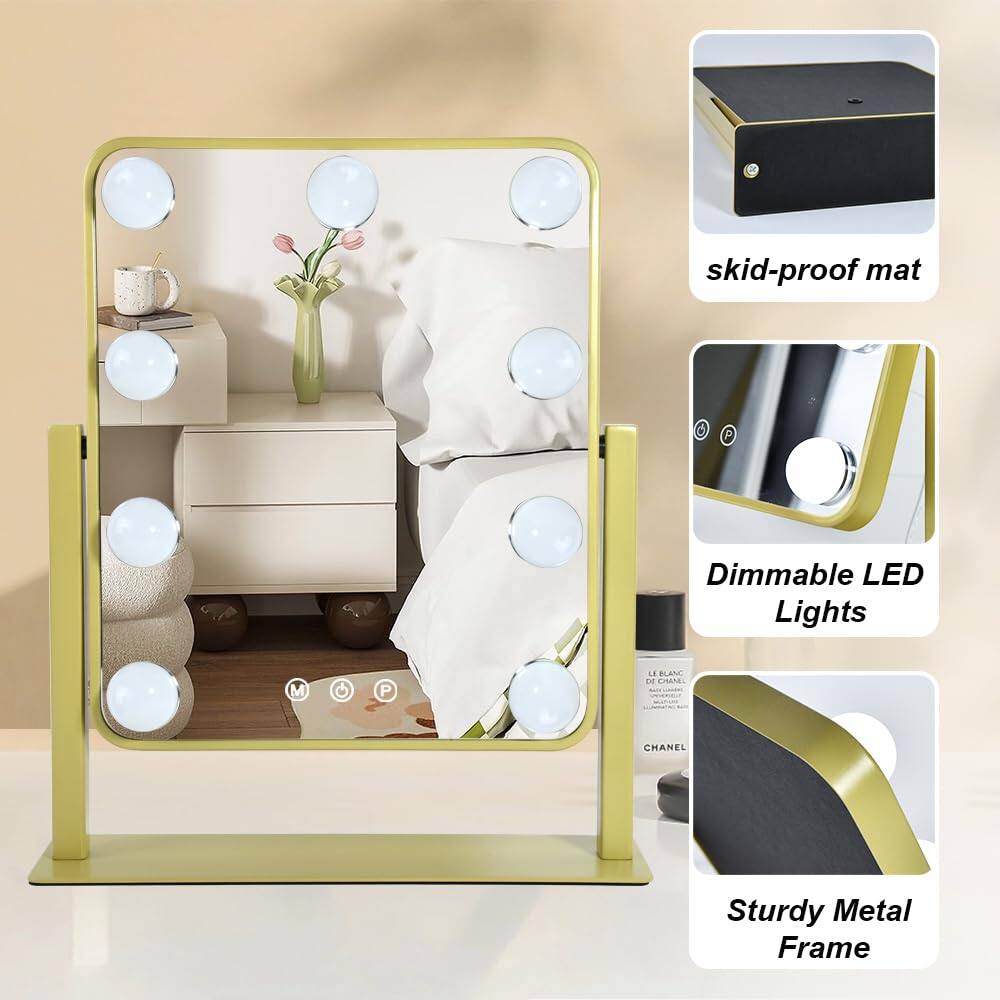- Skid-proof mat
- Dimmable LED Lights
- Sturdy Metal Frame