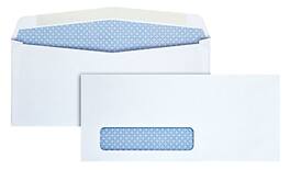 Quality Park - Flap-Stik Security Tinted #10 Window Envelope, 4 1/2" x 9 1/2", 500/Box - White