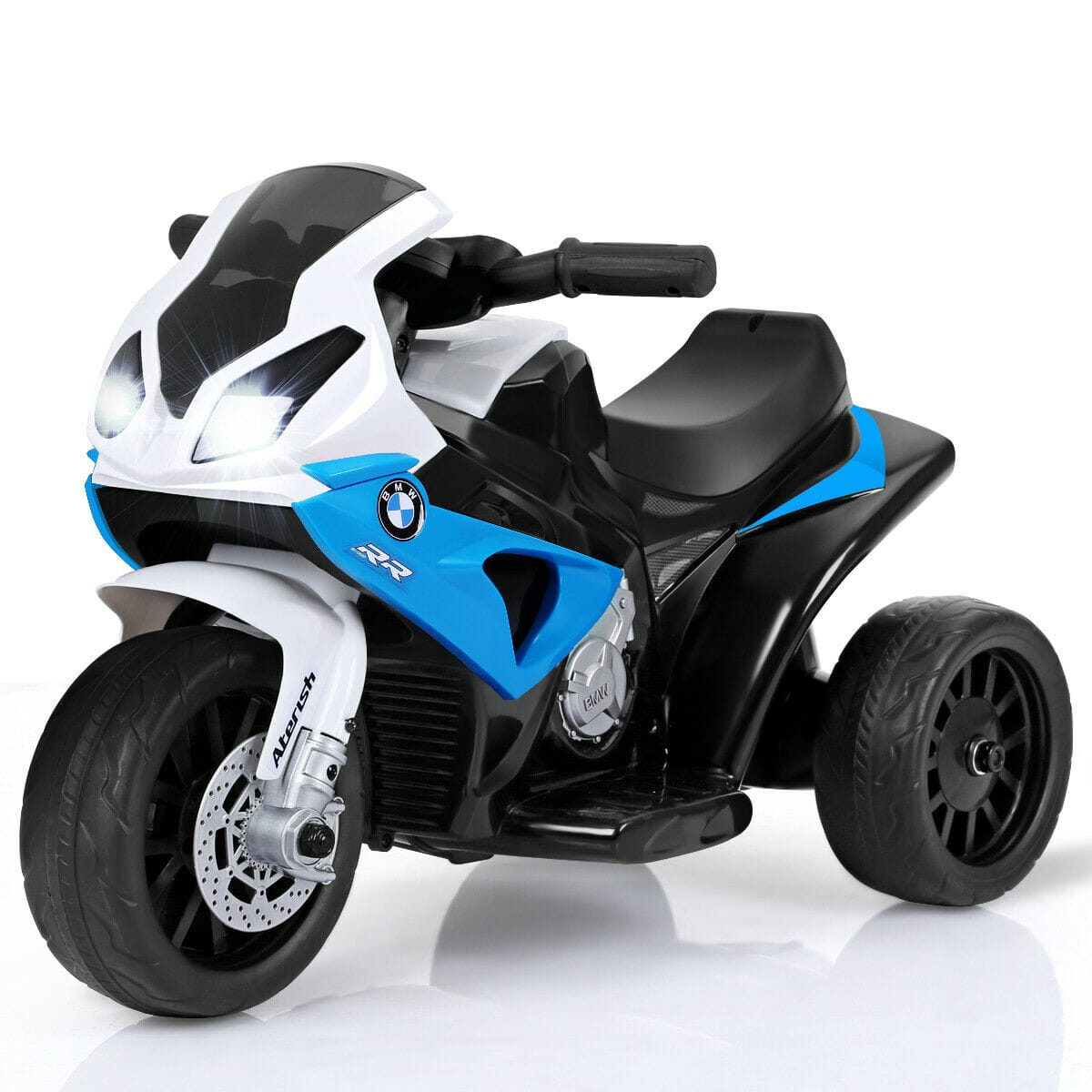 Gymax - Kids Ride On Motorcycle BMW Licensed 6V Electric 3 Wheels Bicycle w/ Music&Light - Navy