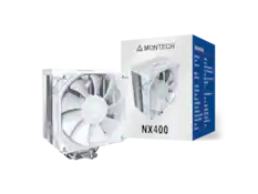 Cheetes Contet Design Montech NX400 Specification
Model Name: NX400
Color: White
Dimensions: 120 x 120 x 150 mm
Weight: 0.5 kg
CPU Sockets: LGA 1155/1156/1366/2011
Heat Pipes: 4
Fan Support: 1
Fan Speed: 800 - 1500 RPM
Bearing: FDB
Voltage Range: 3.3V
Connector: 4-pin
Airflow: 65.5 CFM
Static Pressure: 1.5 mmH2O
Noise Level (Max): 33.1 dB
Warranty: 1 year