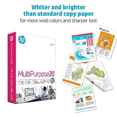 Whiter and brighter than standard copy paper for more vivid colors and sharper text

hp MultiPurpose20

MultiPurpose20

$511.500

215.279

FSC 75

1.5

86

25