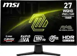 MSI - MAG 274CQFB E18 27" Curved 180Hz 0.5ms Adaptive Sync Gaming Monitor with HDR ready (DisplayPort,HDMI) - Black