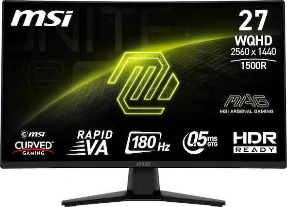 msi 27 mTE 2560 x 1440 1500R msi ARSENAL GAMING msi RAPID VA 180 Hz 0.5 ms GTG HDR READY GAMING msi CURVED