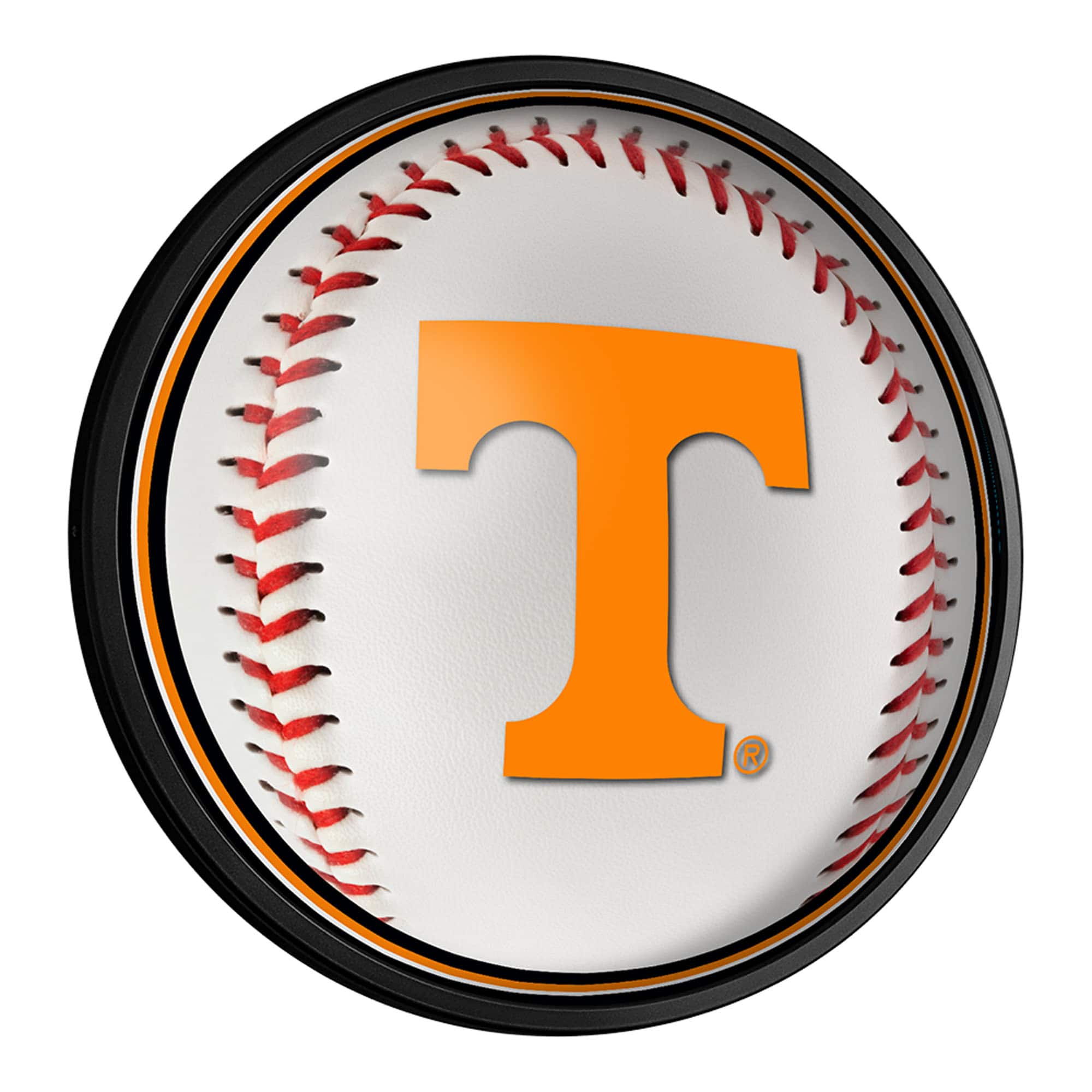 The Fan-Brand - Tennessee Volunteers Baseball 18'' Round Slimline Illuminated Wall Sign - Multicolor