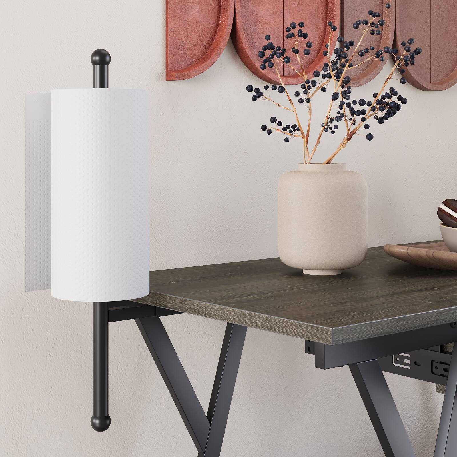 Alt View 2. Bestier - Bestier Coffee Bar Station, Kitchen Island Cart with Storage and Lockable Wheels - Gray.