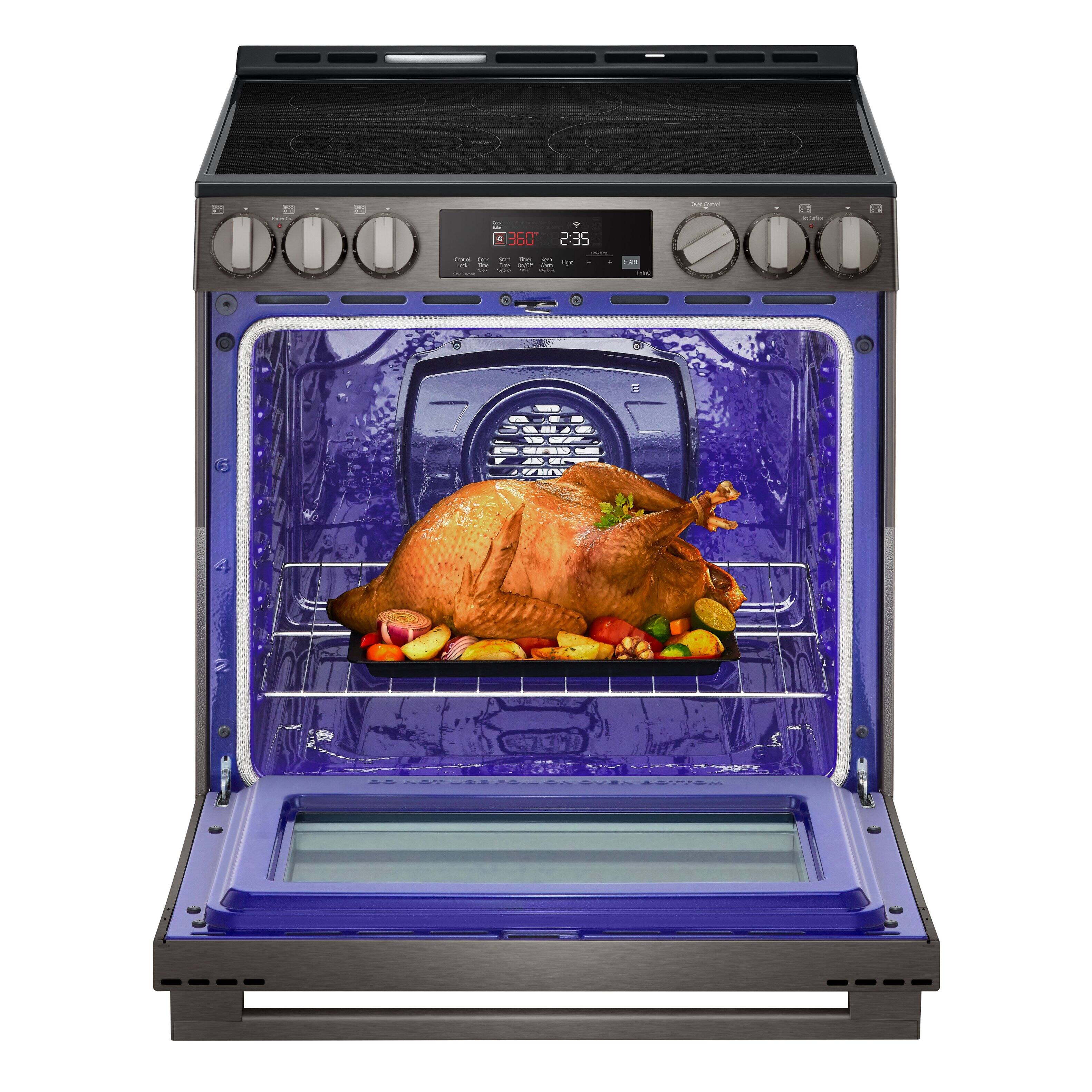 The text on the image reads "I - I D 360 2:35 I - : - - I i a." This is a combination of various buttons and settings on the oven. The buttons are likely related to the cooking process, such as temperature, timer, and cooking mode. The numbers "360" and "2:35" could represent the cooking temperature or the time for the cooking process. The last part of the text, "I i a," is not clear, but it could be a reference to a specific cooking setting or function.