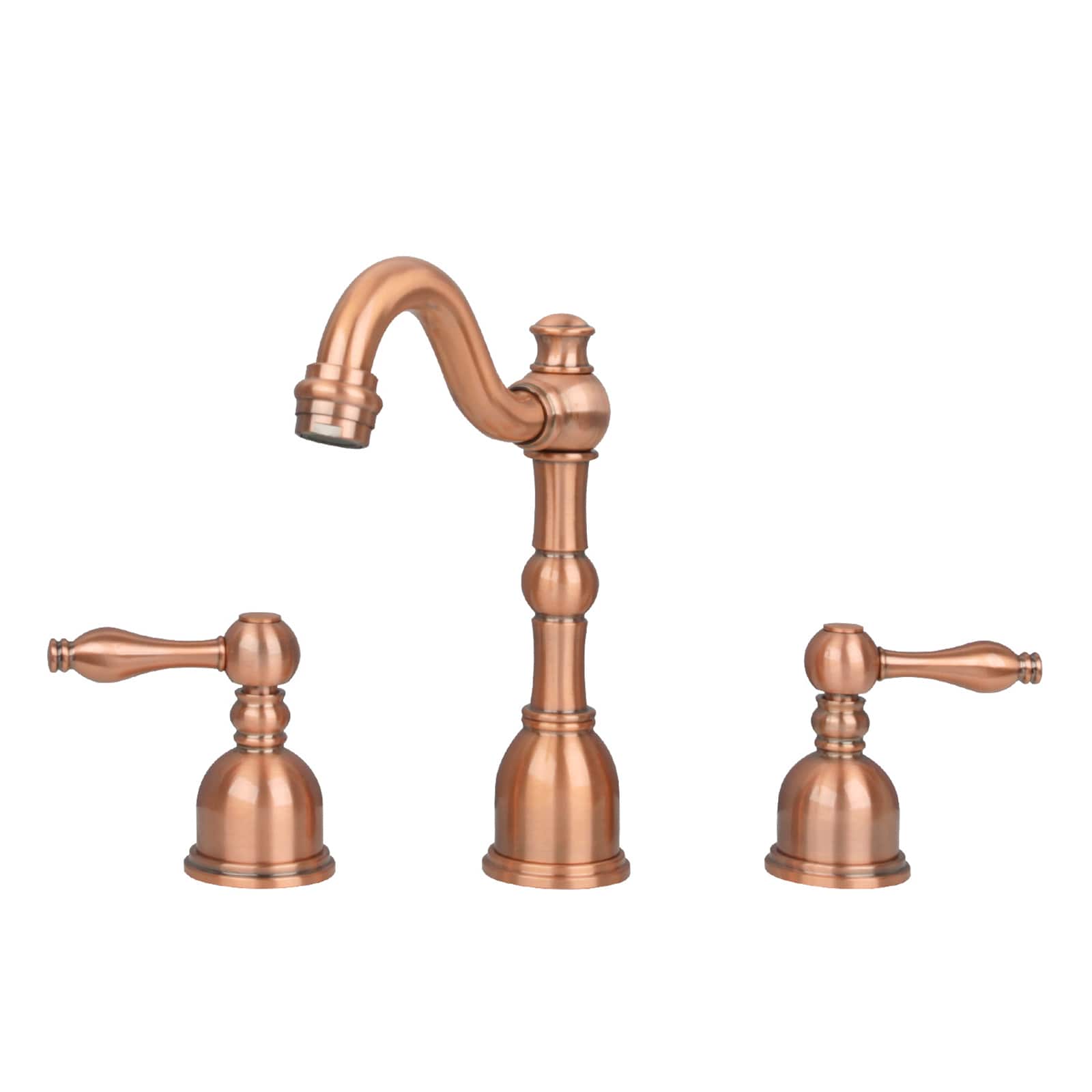 Akicon - 8 inch Two-Handles Widespread Bathroom Sink Faucet - Copper