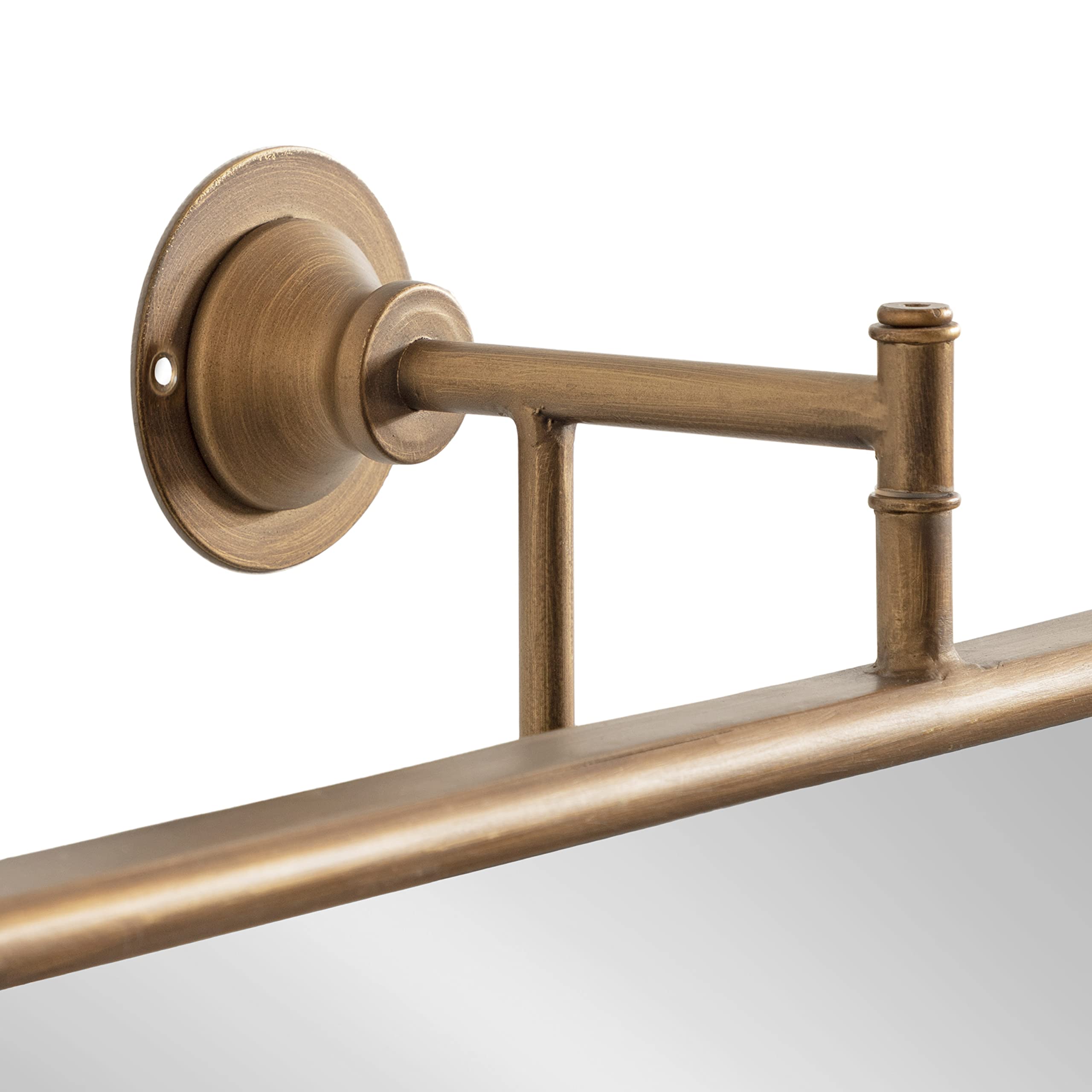 Alt View 3. HM 1810 - Darbridge Traditional Rectangle Pivot Mirror Antique Vintage Adjustable Rectangular Bathroom Wall Mirror Fo - Silver 30.3"L x 20"W.