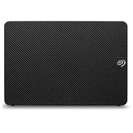 Front. Seagate - Expansion 22TB External USB 3.0 Desktop Hard Drive with Rescue Data Recovery Services - Black.