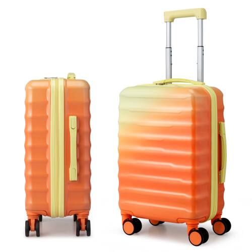 Alt View 2. Winado - 20" Carry-on Airline Approved Small Luggage Hardshell PC+ABS Gradient Color Suitcase with TSA Lock for Travel Business - Gradient Orange.