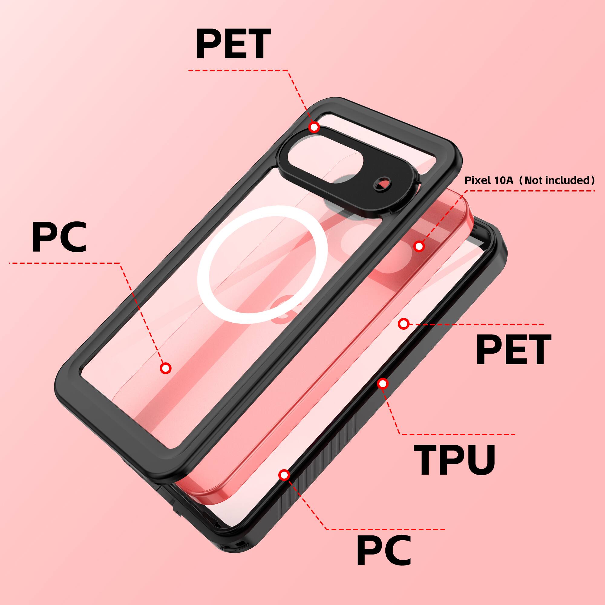 PET Pixel 10A (Not included) PC PET TPU PC