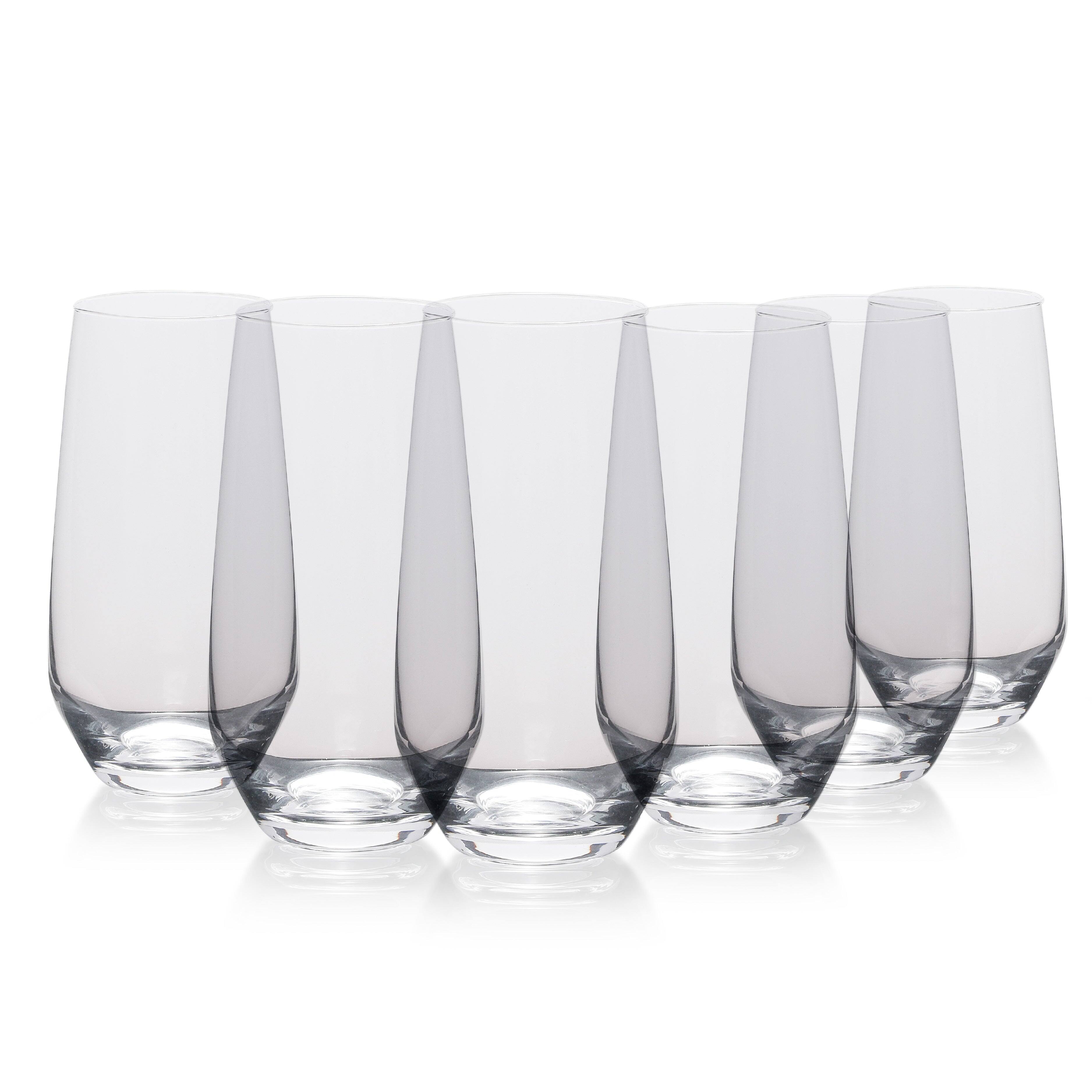 Table 12 - 16.5-Ounce Beverage Glasses, Lead-Free Crystal, Break Resistant - Clear
