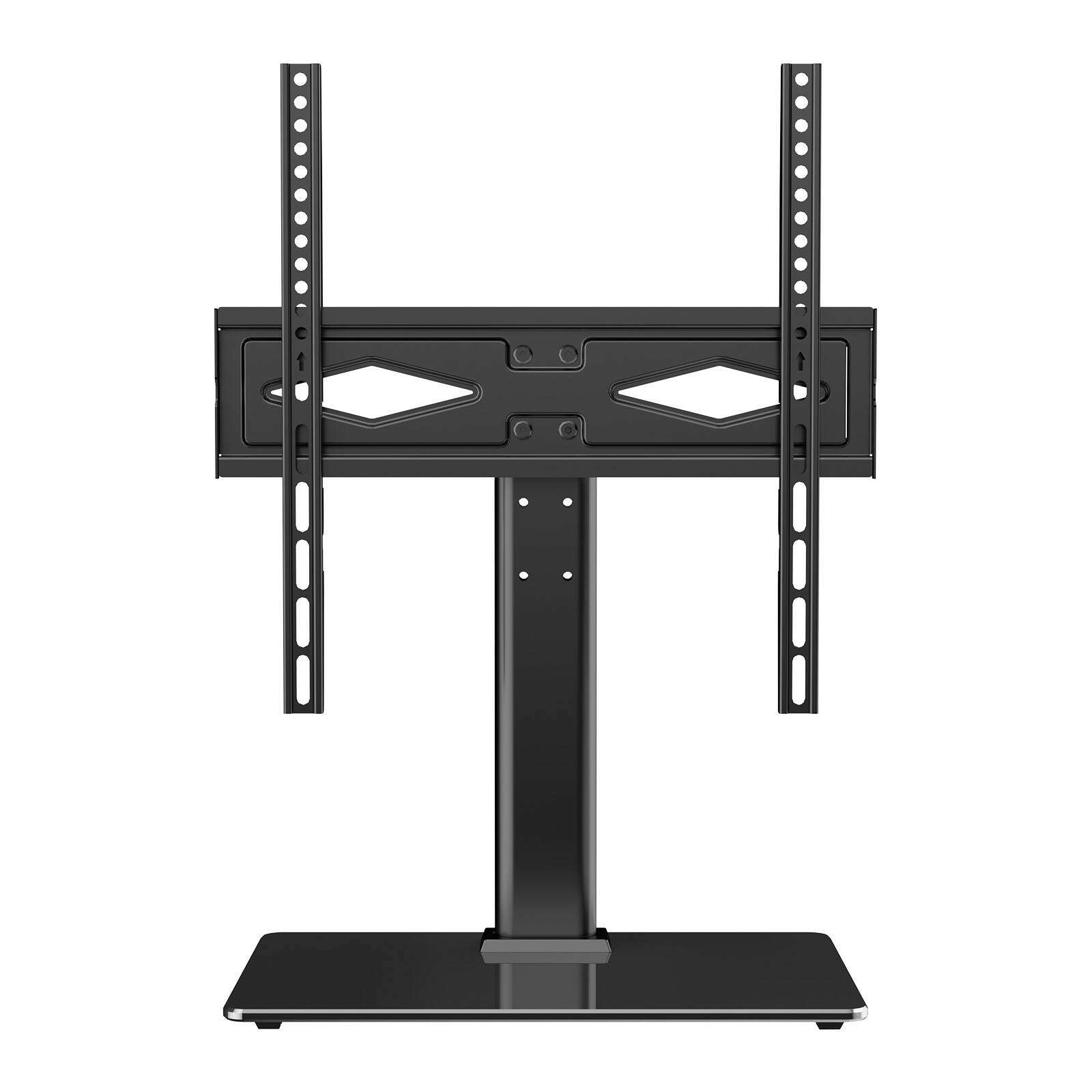 Angle. MERAVOM - TV Stand Mount, Swivel Universal TV Stand for 32 to 55" TVs, Height Adjustable Portable Floor TV Stand for Living Room - Black.