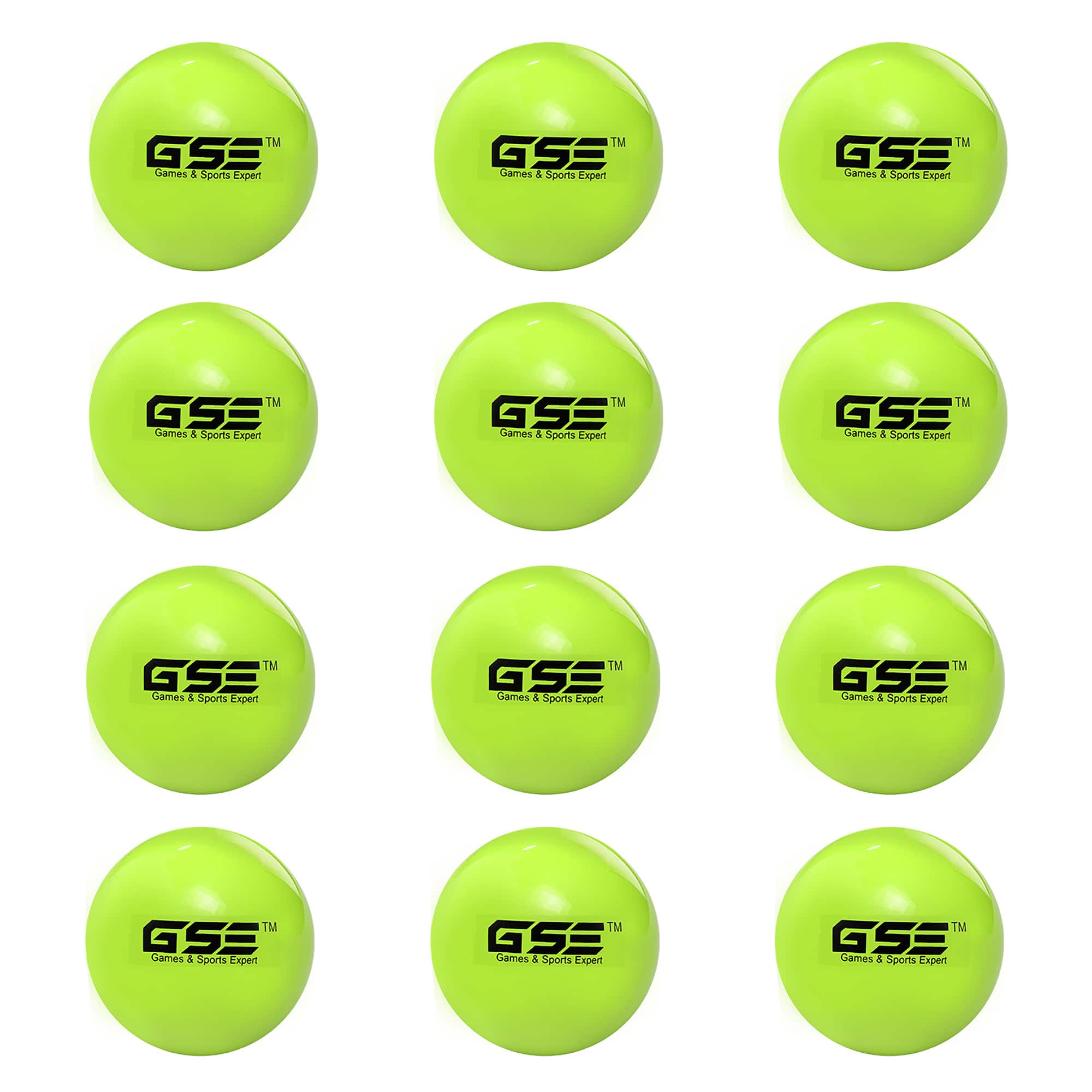 GSE Games & Sports Expert - 12-Pack 3" Weighted Baseballs,Weighted Softballs,Training Baseballs for All Skill Levels.(/14oz) - GREEN