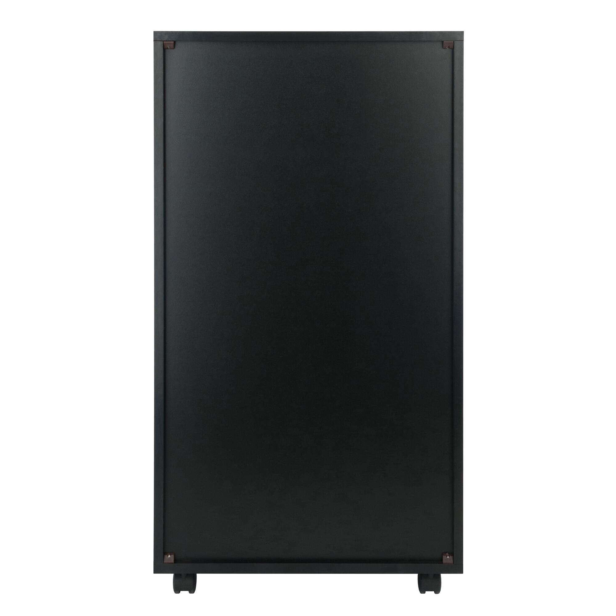 Alt View 4. Winsome Wood - Halifax 7-Drawer Mobile Cabinet - Black.