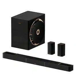 Ultimea - Skywave Series 7.1.4ch Dolby Atmos Wireless Surround Sound System with 10" Subwoofer and 2 Surround Speakers - Black