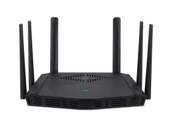 Front. Acer - Predator Connect W6x Gaming Router Wi-Fi 6 AX6000 Quad-Core 1GB New.