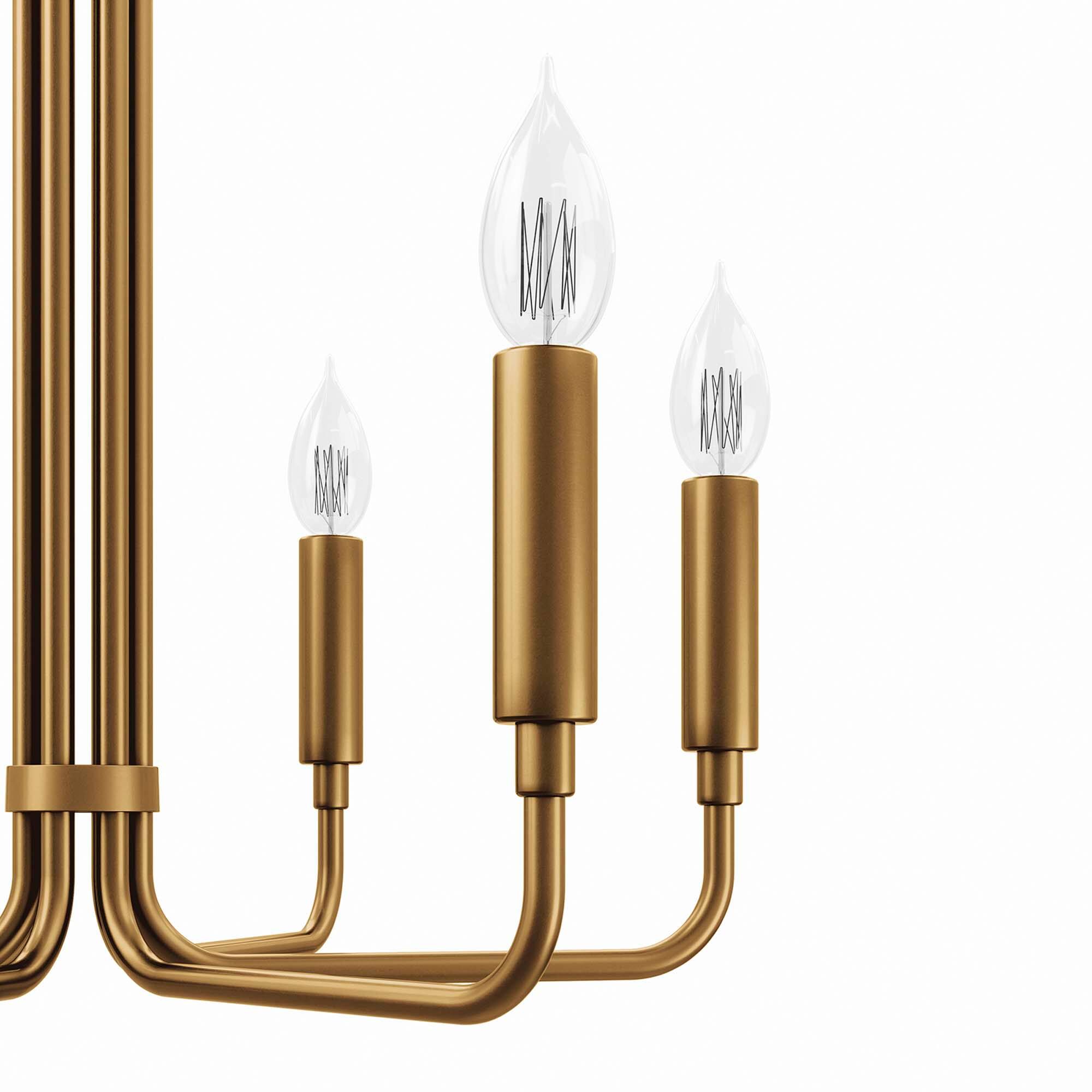 Alt View 5. Modway - Rekindle 6-Light Chandelier by Modway - Satin Brass.