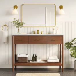 Zaire Bathroom Vanity Basin Included by Modway - Walnut White