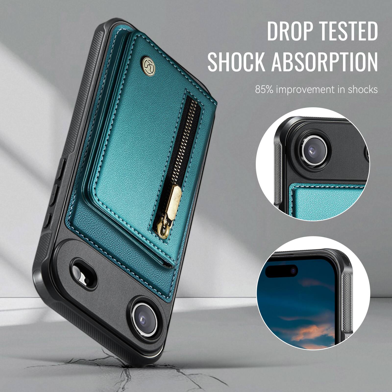 DROP TESTED  
SHOCK ABSORPTION  
85% improvement in shocks