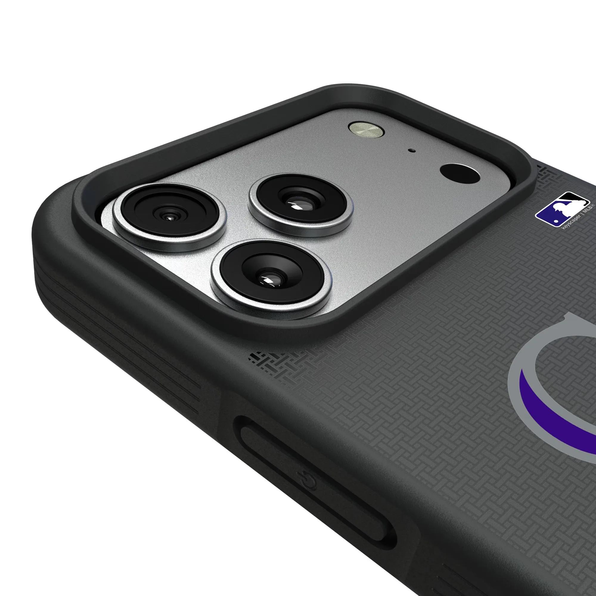 Alt View 2. Keyscaper - Colorado Rockies Bump Case with 8.2ft Drop Protection - 16 - Black.