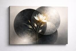 FC Design Large Canvas 24x36" Ready to Hang Golden Color Floral ...