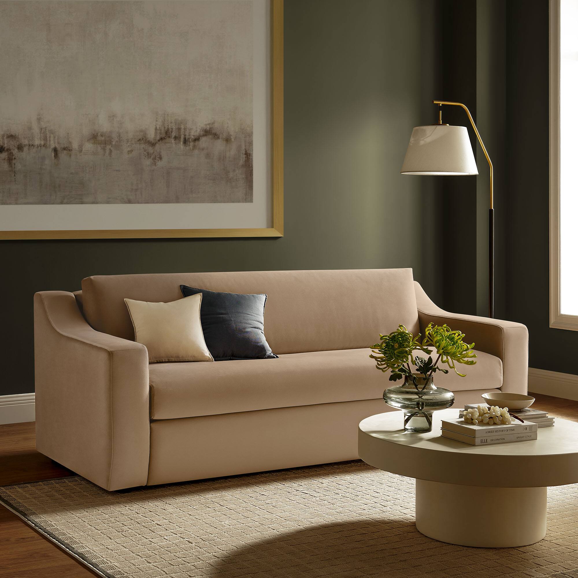 Alt View 4. Modway - Liora Performance Velvet Sofa by Modway - Brown.