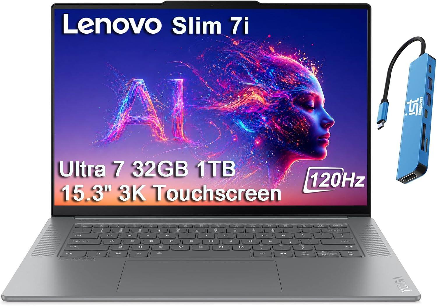 Lenovo Slim 7i  
Ultra 7 32GB 1TB 120Hz 15.3" 3K Touchscreen