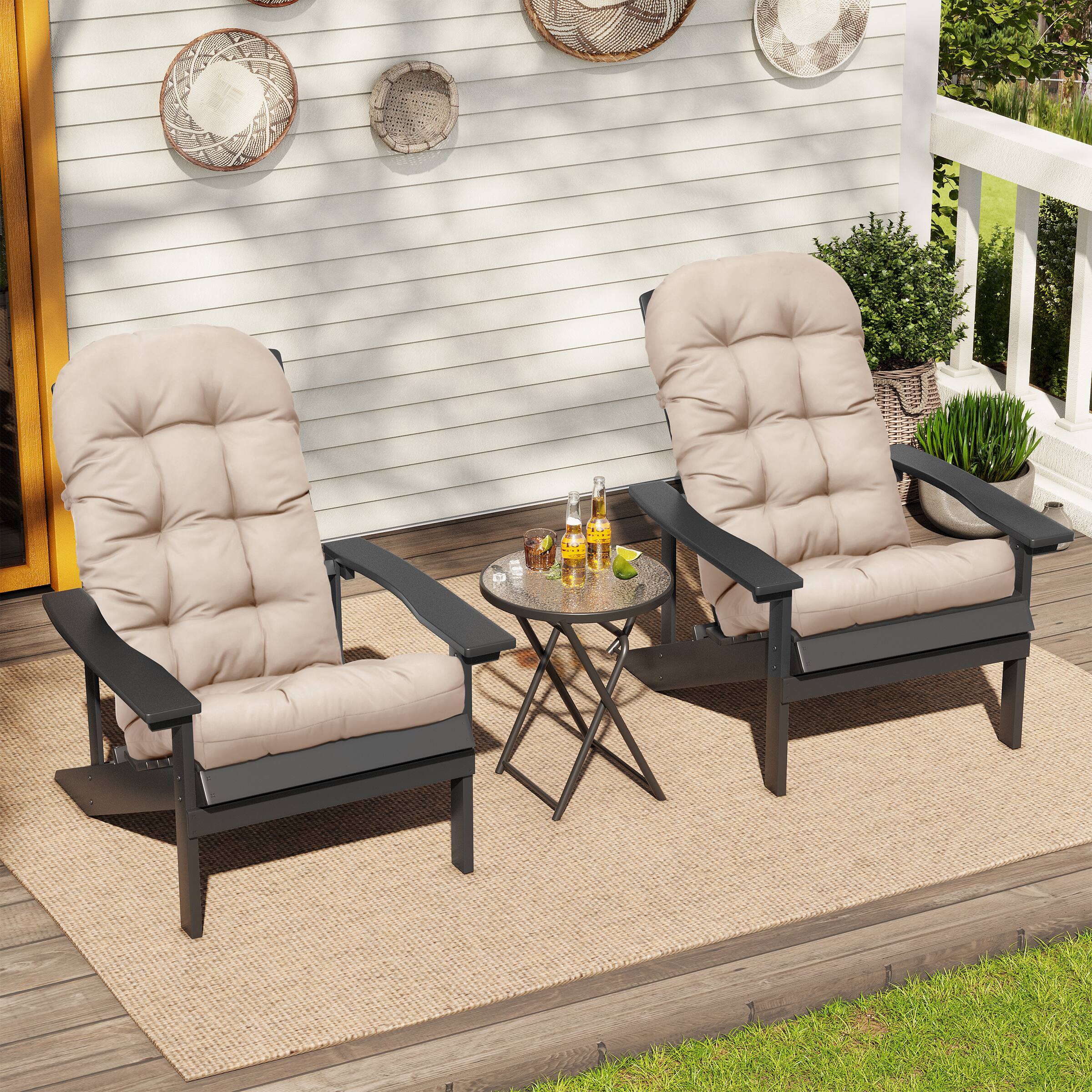 Alt View 5. Crestlive Products - Crestlive Products Outdoor High Back Adirondack Rocking Chair Cushions - Beige.