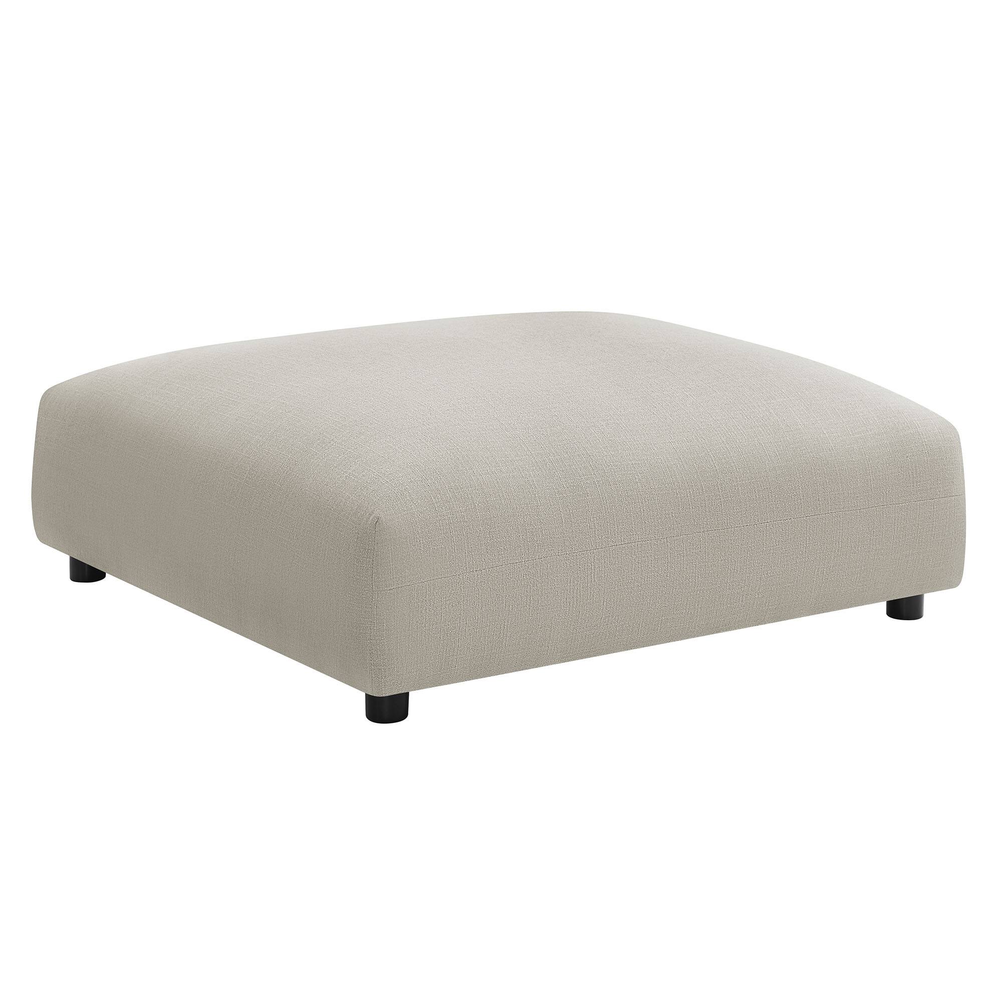 Angle. Modway - Solace Modular Upholstered Fabric Ottoman by Modway - Linen.
