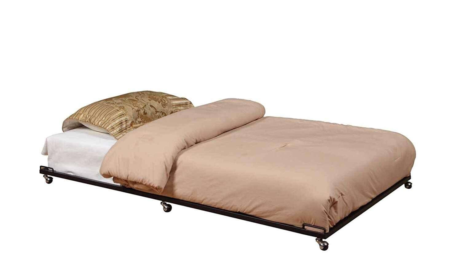 Back. Kings Brand Furniture - Kings Brand Furniture Moley Metal Trundle - Black.