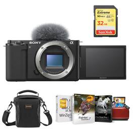 Bundle - Sony - ZV-E10 Mirrorless Camera (Black) with Mac Software Accessories