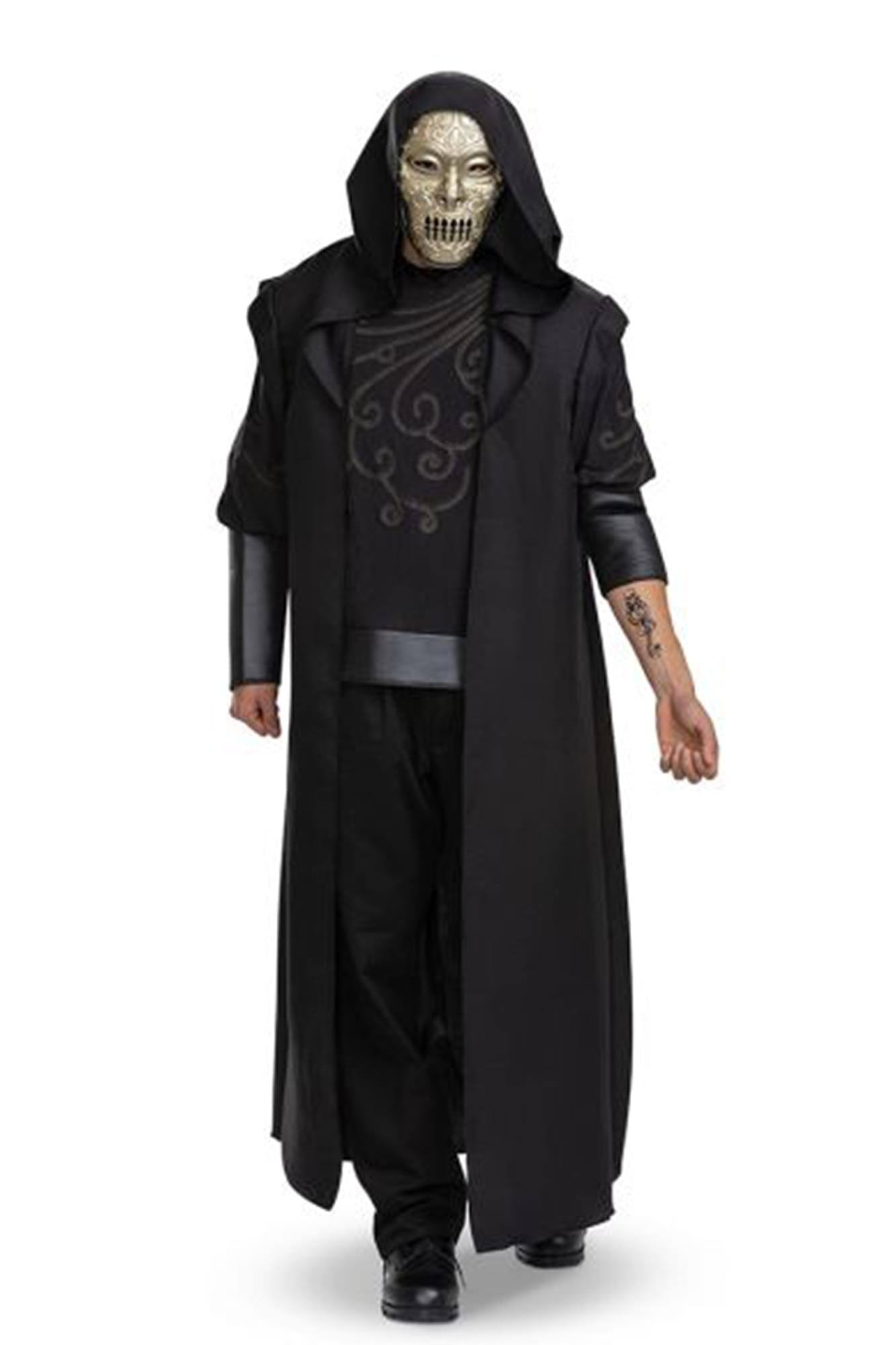 Alt View 3. Disguise - Harry Potter Death Eater Deluxe Adult Costume | Large/ X-Large - Black.