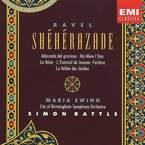 EMI CLASSICS

RAVEL  
SHEHERAZADE

Alborada del gracioso  
Ma Mère l'Oye  
La Valse  
L'Éventail de Jeanne: Fanfare  
La Vallée des cloches

MARIA EWING  
City of Birmingham Symphony Orchestra  
SIMON RATTLE